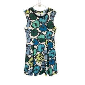 Plenty by Tracy Reese Anthropologie Floral Blue Midi Dress 12